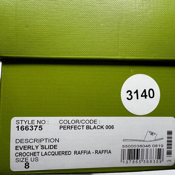 NEW NWT Tory Burch Everly Slide Sandals Perfect Black/Gold Size 8 - Picture 5 of 5